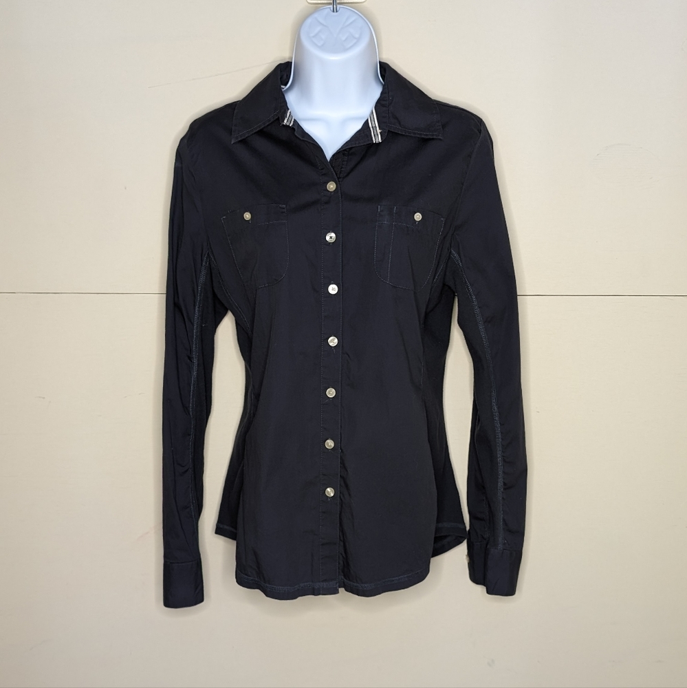 Converse Button Down Long Sleeve Shirt Dark Gray